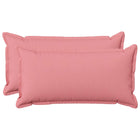 Kussenset 2 stuks roze faux linnen 40x70 cm