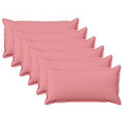 Sierkussens 6 st roze 40x70 cm faux linnen