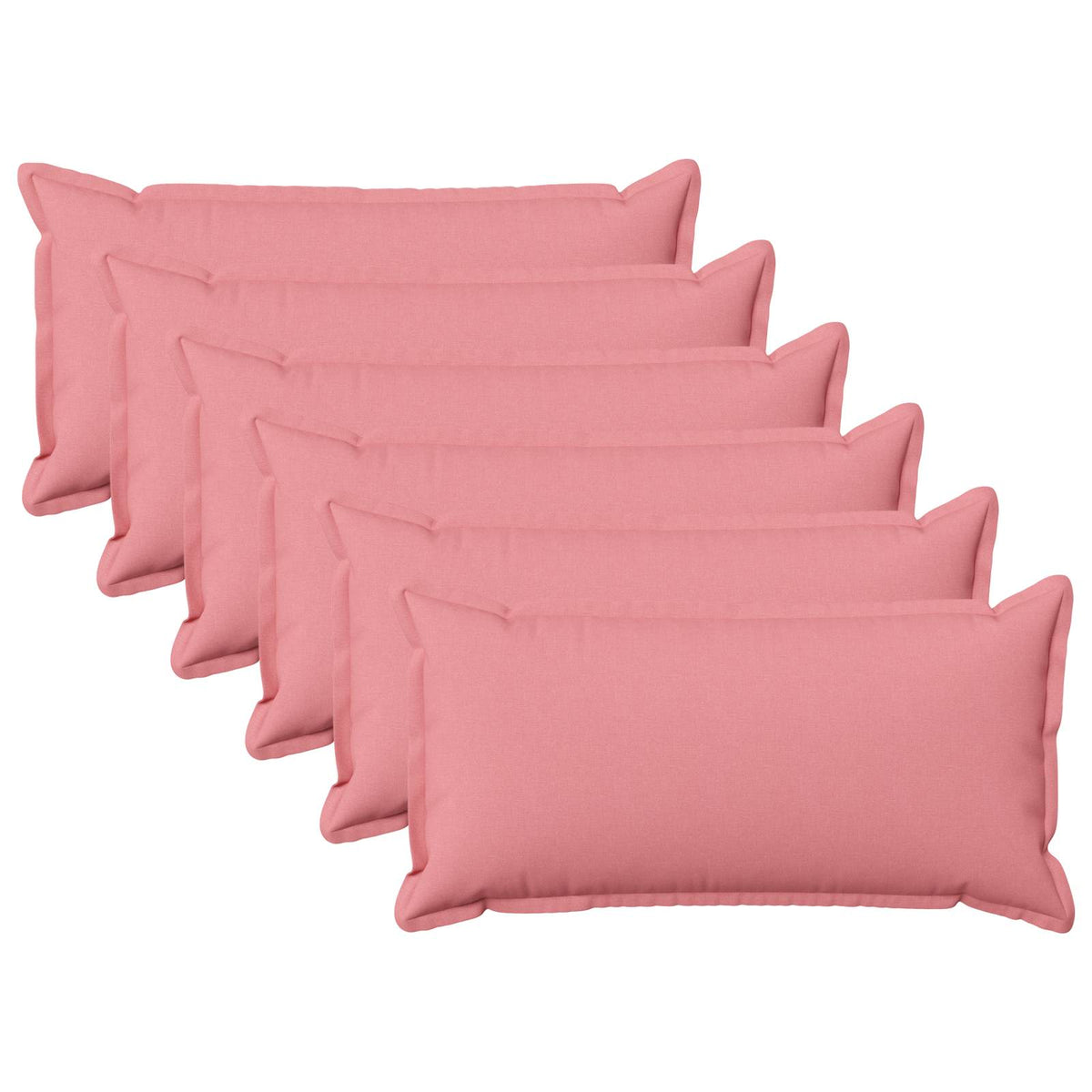Kussen met kussen HOUTEN 6 st Roze Faux Linnen