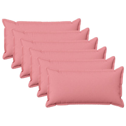 Kussen met kussen HOUTEN 6 st Roze Faux Linnen