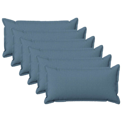 Kussen met kussen HOUTEN 6 st Jeans Blauw Faux Linnen