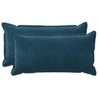 Kussen met kussen HOUTEN 2 st Blauw fluweel