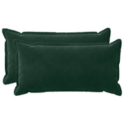 Kussen set 2 st donkergroen fluweel 40x70 cm