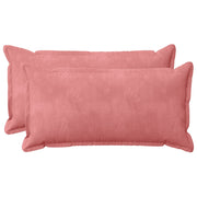 Kussenset 2 st roze fluweel 40x70 cm