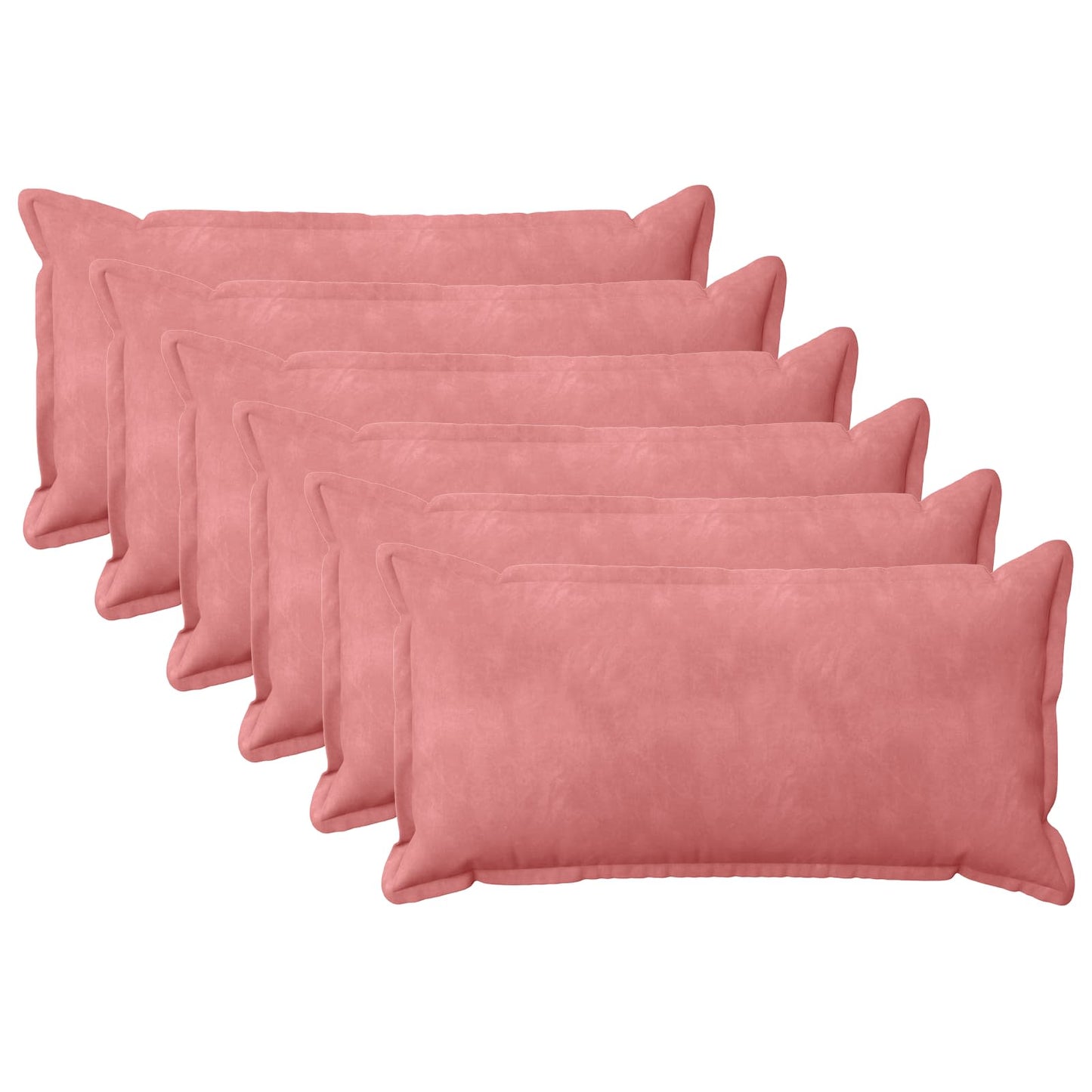 Kussen met kussen HOUTEN 6 st Roze fluweel