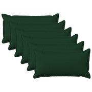 Kussenset 6 st donkergroen 40x80 cm faux linnen