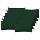 Kussenset 12x stuks 40x80 cm donkergroen faux linnen