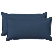 Kussenset blauw 2 stuks 40x80 cm faux linnen