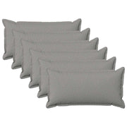 Sierkussens 40x80 cm 6 stuks wolkengrijs faux linnen