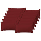 Kussen set faux linnen wijnrood 40x80 cm 12 stuks