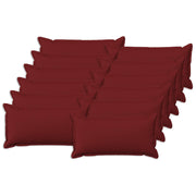 Kussen set faux linnen wijnrood 40x80 cm 12 stuks