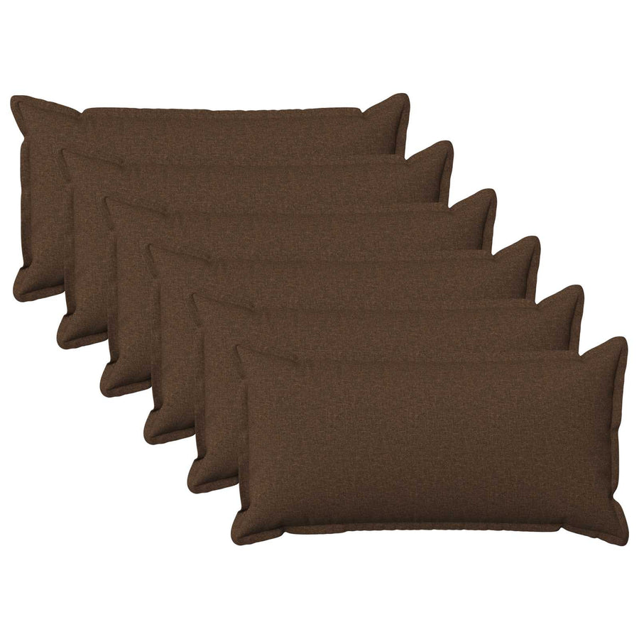 Kussen met kussen HOUTEN 6 st Bruin Faux Linnen