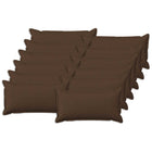 Kussen set 12 stuks bruin faux linnen 40x80 cm