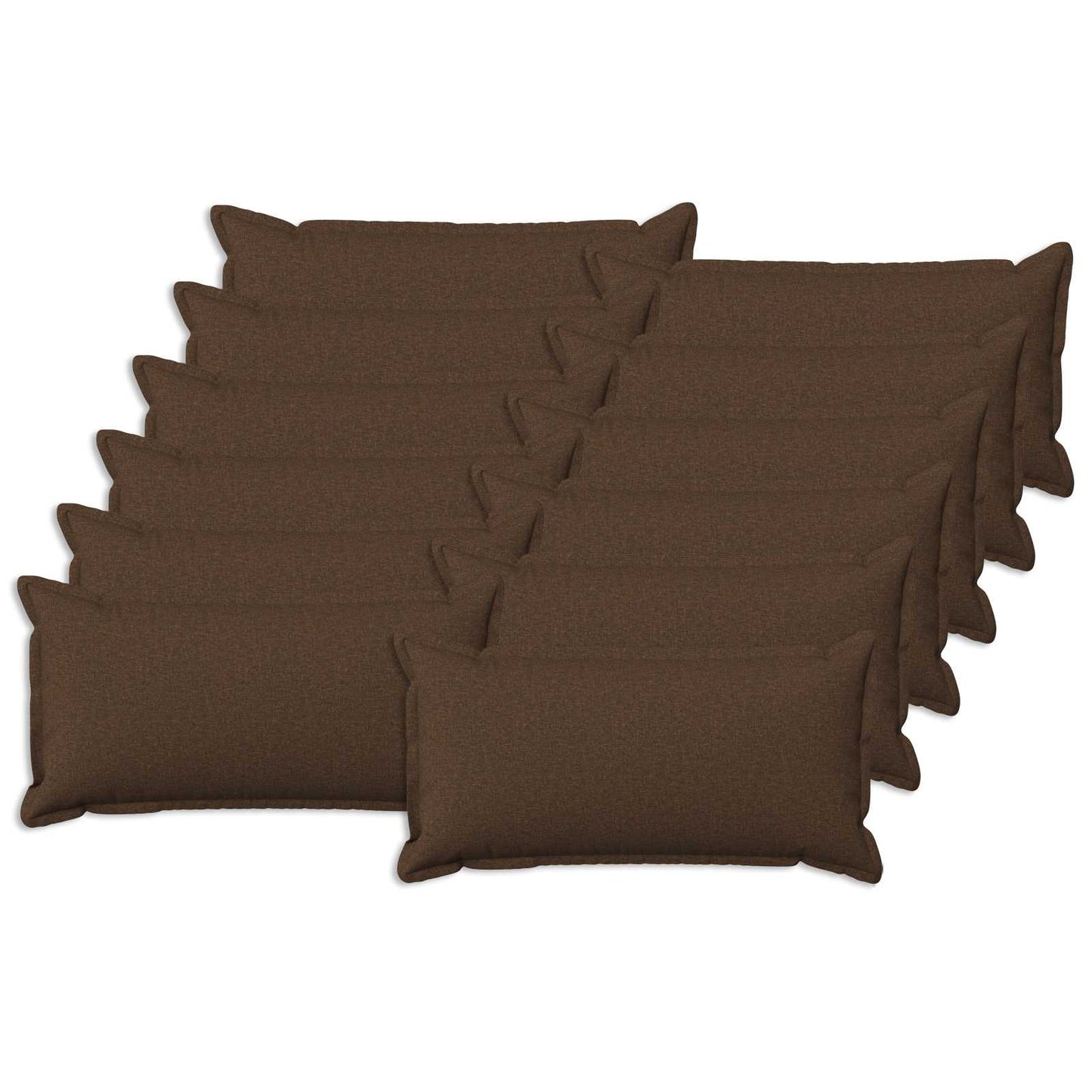 Kussen met kussen HOUTEN 12 st Bruin Faux Linnen