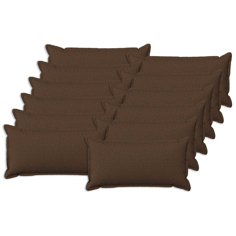 Kussen met kussen HOUTEN 12 st Bruin Faux Linnen