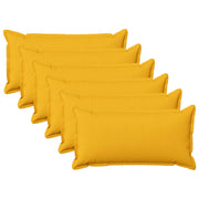 Kussens set 6 stuks lichtgeel 40x80 cm faux linnen