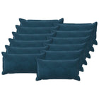 Kussen blauw fluweel 40x80 cm
