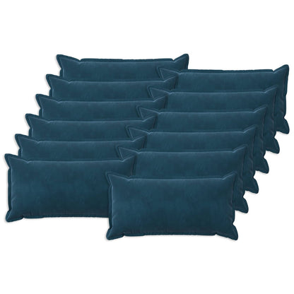 Kussen met kussen HOUTEN 12 st Blauw fluweel
