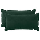 Kussen fluweel donkergroen set van 2 (40x80 cm)