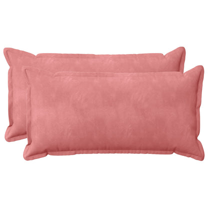 Kussen met kussen HOUTEN 2 st Roze fluweel