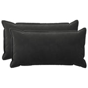 Kussen fluweel 40x80 cm zwart set van 2