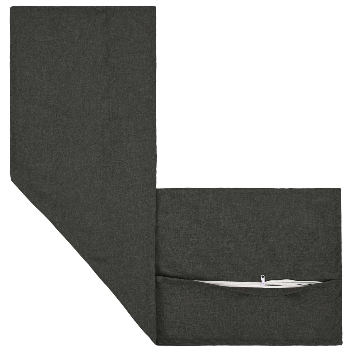 Kussen met kussen HOUTEN Donkergrijs 40 x 145 cm Faux Linnen
