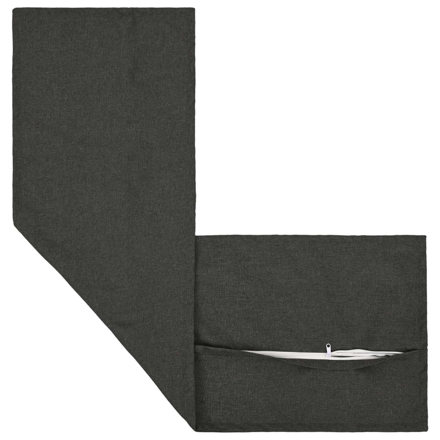 Kussen met kussen HOUTEN Donkergrijs 40 x 145 cm Faux Linnen