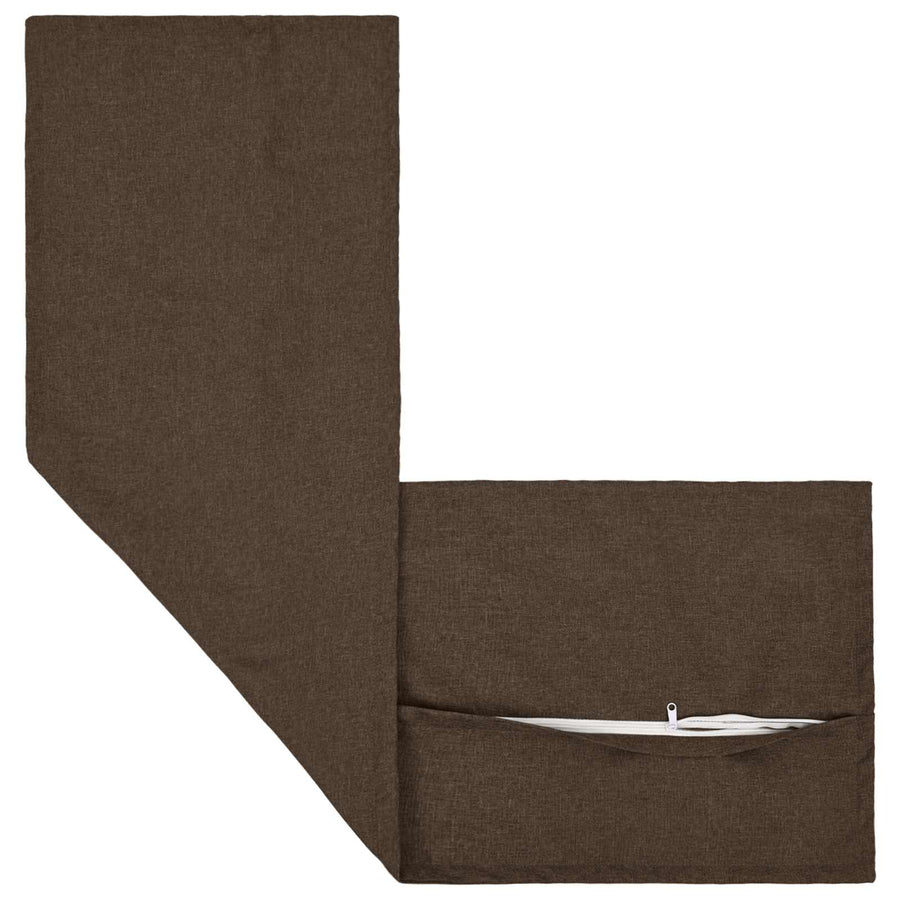 Kussen met kussen HOUTEN Taupe 40 x 145 cm Faux Linnen