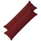 Sierkussens 2 st wijnrood faux linnen 40x145 cm