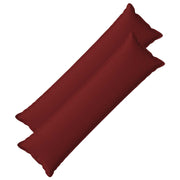 Sierkussens 2 st wijnrood faux linnen 40x145 cm