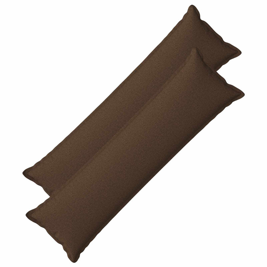 Kussen met kussen HOUTEN 2 st Bruin Faux Linnen