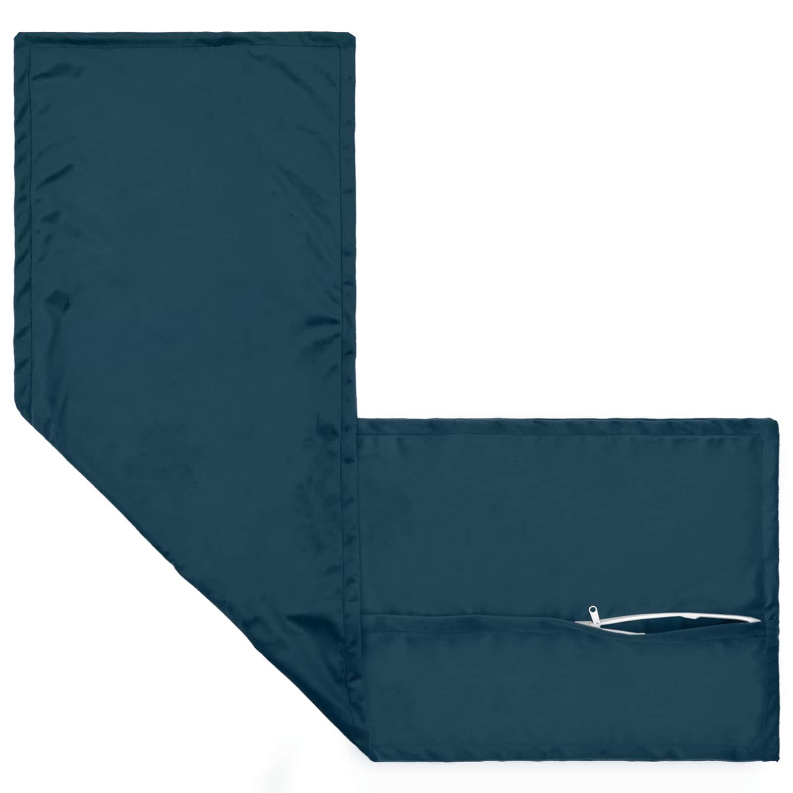Kussen met kussen HOUTEN 2 st Blauw fluweel