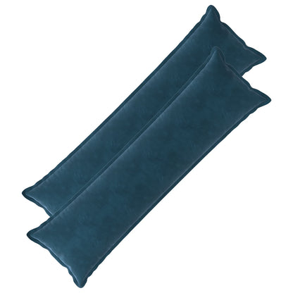Kussen met kussen HOUTEN 2 st Blauw fluweel