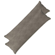 Kussen set 2x lichtgrijs fluweel 40x145 cm