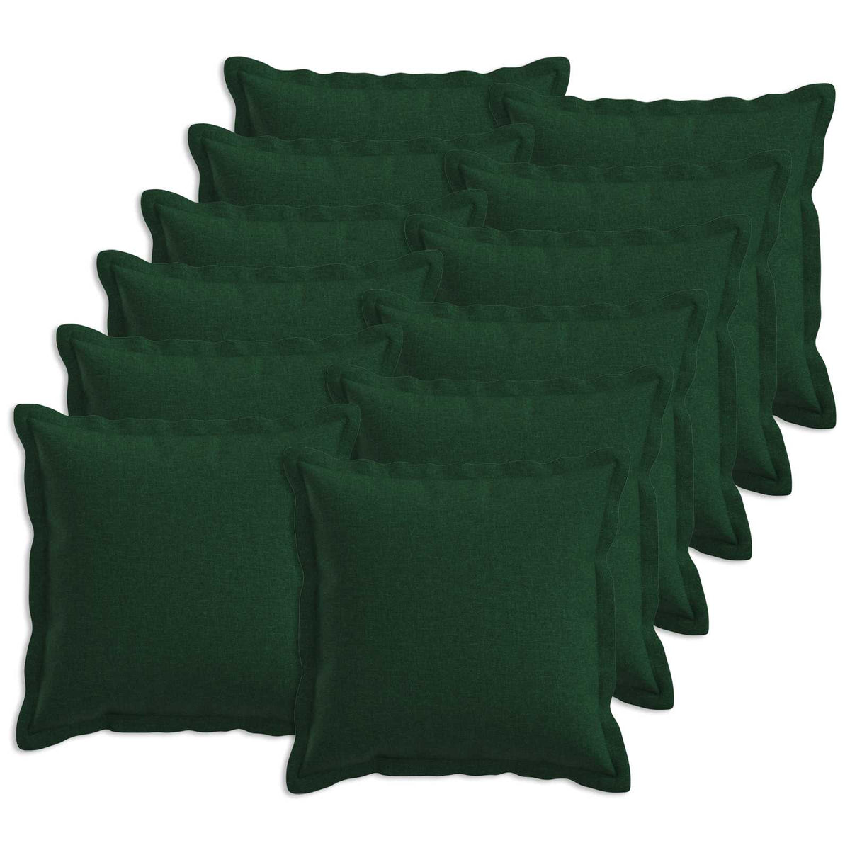 Kussen met kussen HOUTEN 12 st Donkergroen Faux Linnen