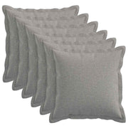 Sierkussen 45x45 cm 6 stuks wolkengrijs faux linnen