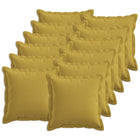 Kussenset lichtgroen faux linnen 12 stuks 45x45 cm