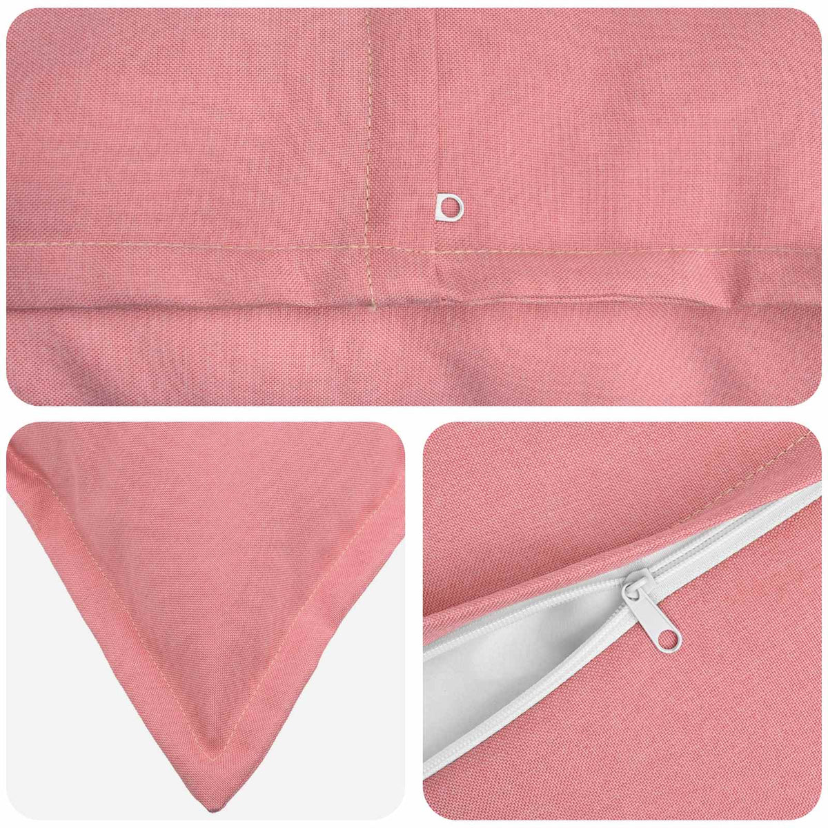 Kussen met kussen HOUTEN 2 st Roze Faux Linnen