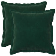 Kussen set 45x45 cm donkergroen fluweel