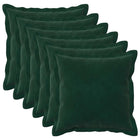 Kussens set 6 stuks donkergroen fluweel 45x45 cm