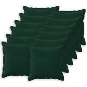 Kussens 45x45 cm donkergroen fluweel 12 stuks