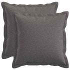 Kussenset lichtgrijs faux linnen 50x50 cm 2 stuks