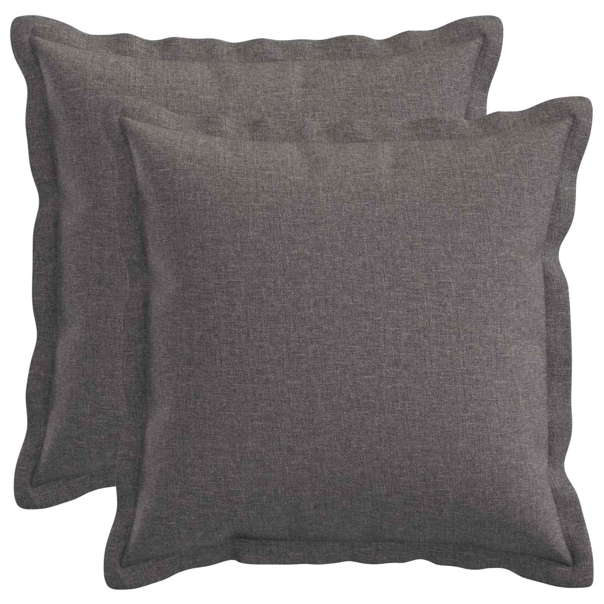 Kussen met kussen HOUTEN 2 st Lichtgrijs Faux Linnen