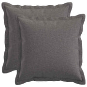 Kussenset lichtgrijs faux linnen 50x50 cm 2 stuks