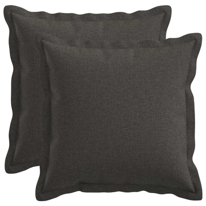 Kussen met kussen HOUTEN 2 st Donkergrijs Faux Linnen