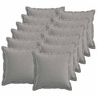 Sierkussens 50x50 cm wolkengrijs set 12 stuks faux linnen