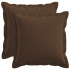Kussenset 2 stuks bruin faux linnen 50x50 cm
