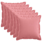 Sierkussens 6 stuks roze faux linnen 50x50 cm