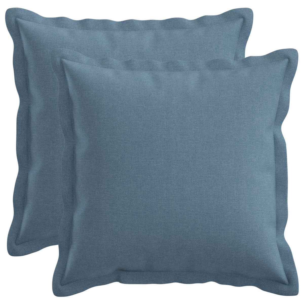Kussen met kussen HOUTEN 2 st Jeans Blauw Faux Linnen