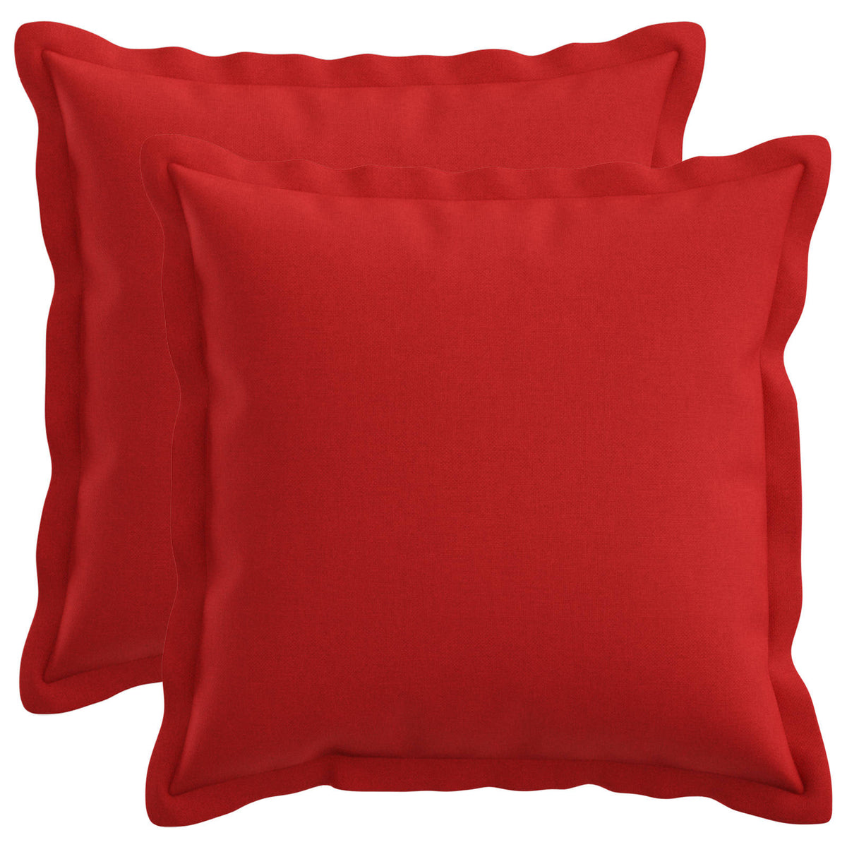 Kussen met kussen HOUTEN 2 st Rood Faux Linnen